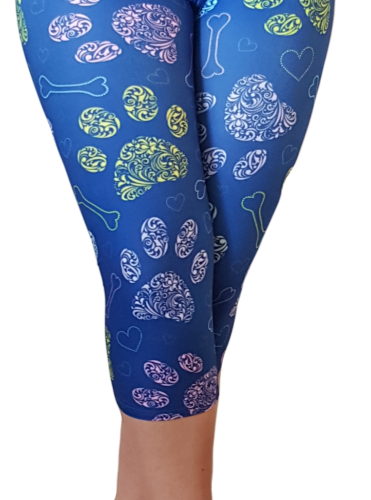 Love Nelli Buttery Soft Leggings With Large Colourful Paws