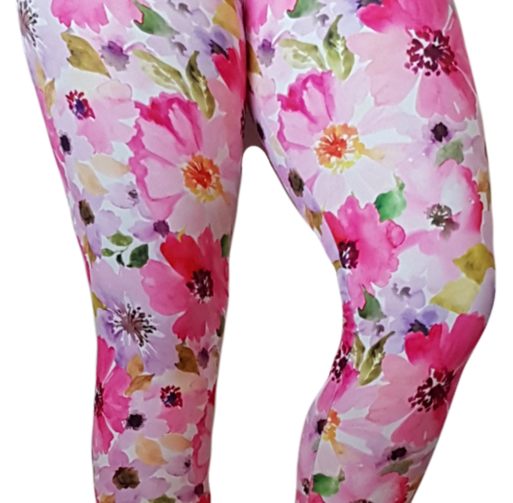 Love Nelli Buttery Soft Leggings With Pink Roses