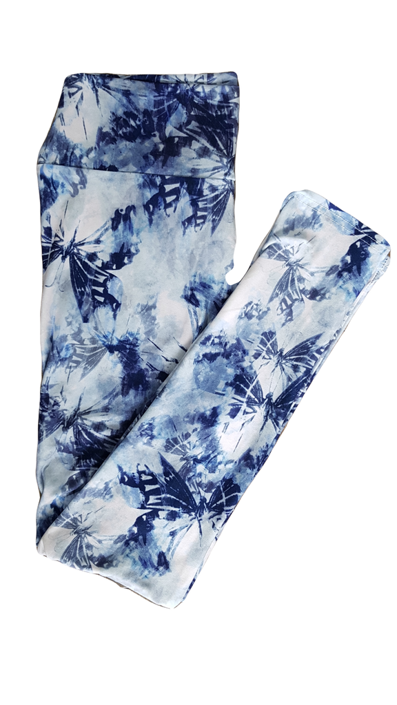Love Nelli Buttery Soft Leggings With Blue Butterfly
