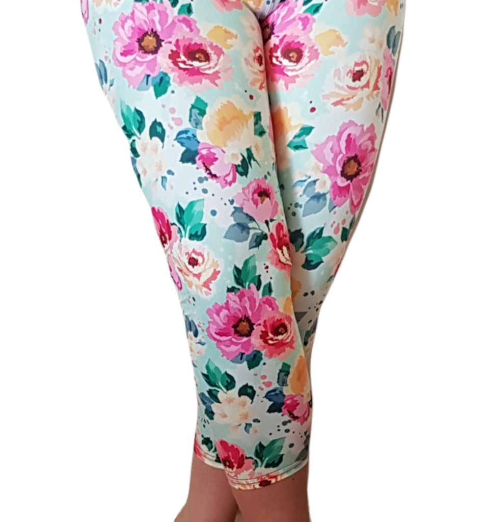 Love Nelli Buttery Soft Capri Leggings With Cottage Roses