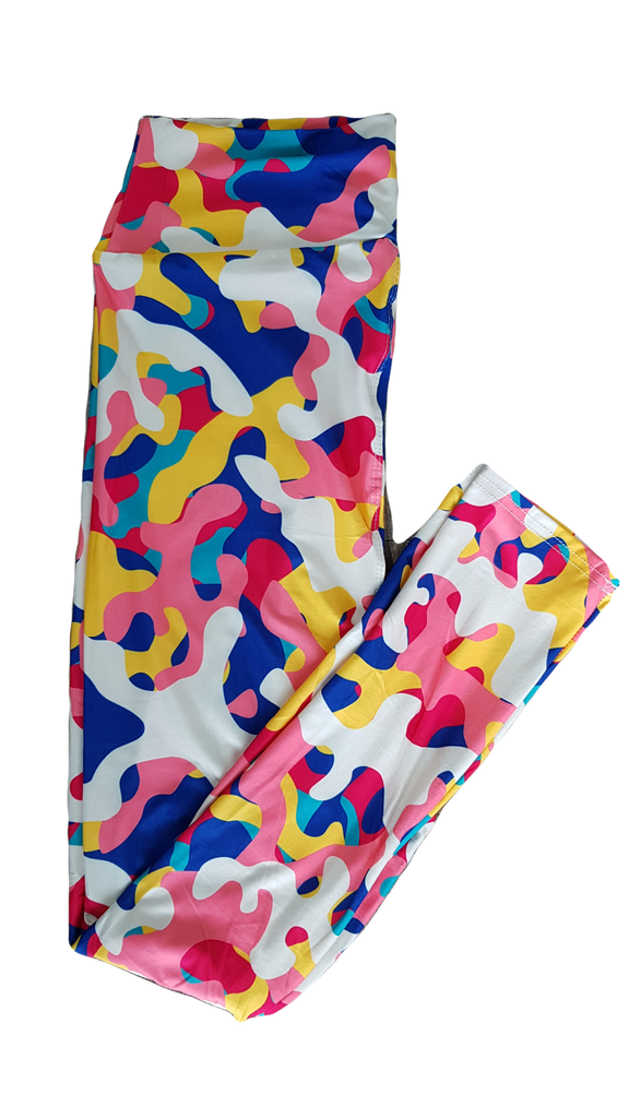 Love Nelli Buttery Soft Leggings With Jelly Bean Coloured Pattern