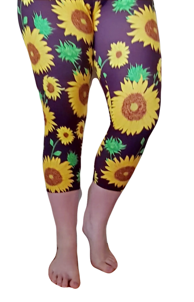 Love Nelli Buttery Soft Leggings With Large Sunflowers
