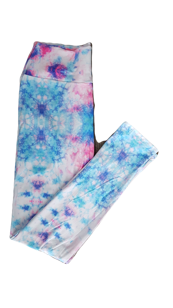Love Nelli Buttery Soft Leggings With Marbled Pastel Pattern