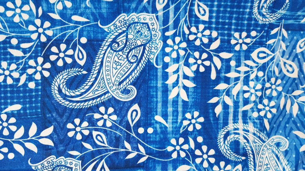 Love Nelli Buttery Soft Leggings With Blue Paisley & Vines