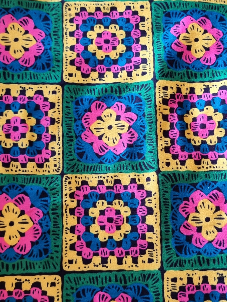 Love Nelli Buttery Soft Leggings With Bright Crochet Square