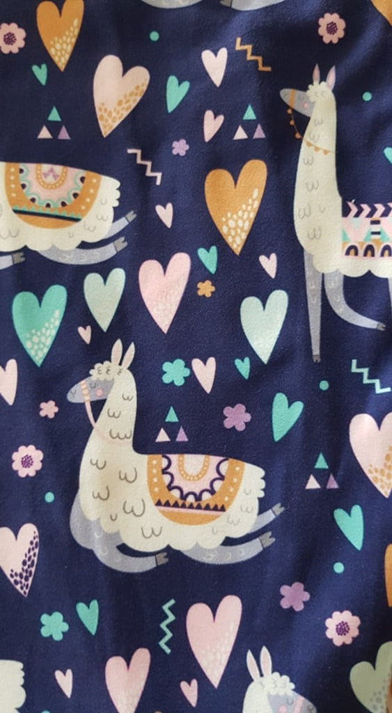 Love Nelli Buttery Soft Leggings With Llamas & Hearts