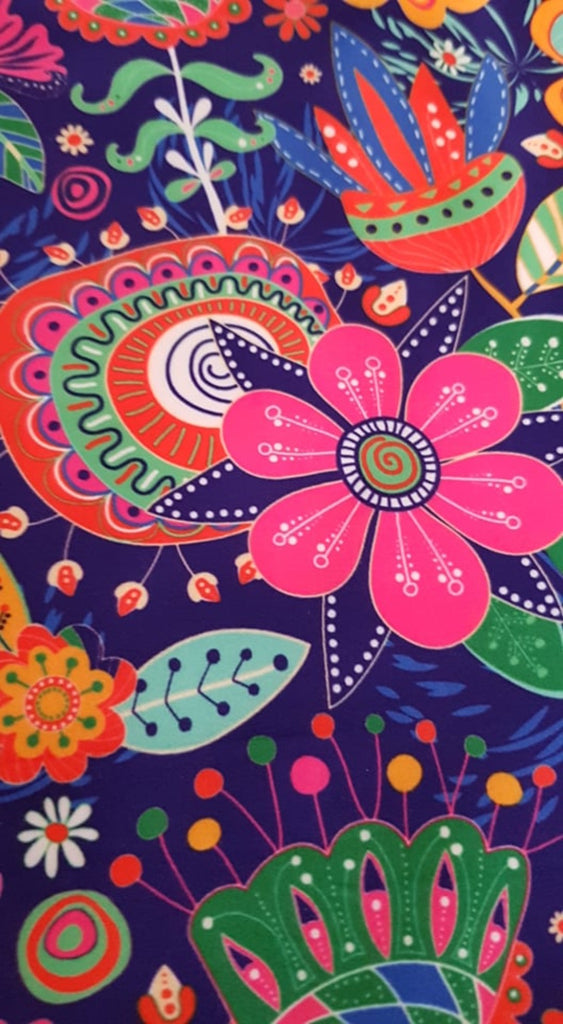 Love Nelli Buttery Soft Capri Leggings With Colourful Flowers & Paisley Mandalas