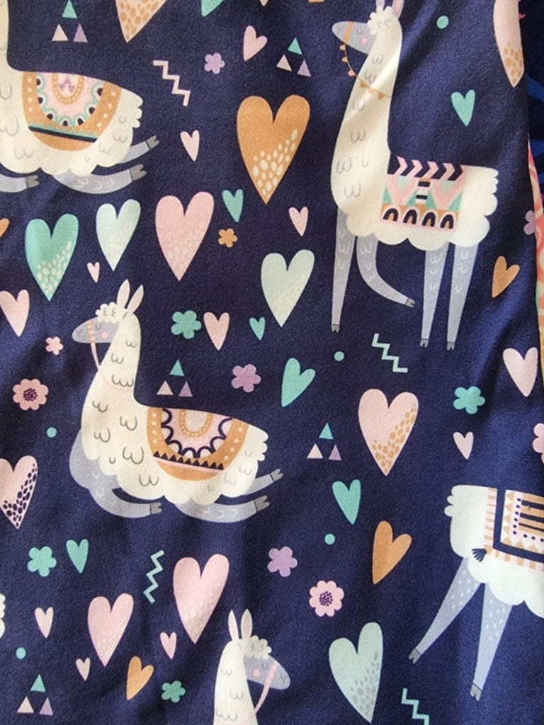 Love Nelli Kids Buttery Soft Leggings With Llama & Hearts