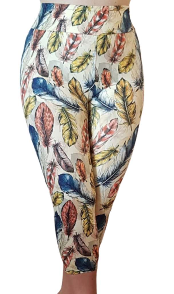 Love Nelli Buttery Soft Leggings With Vintage Feathers