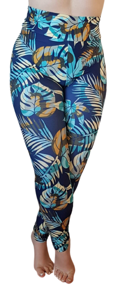 Love Nelli Buttery Soft Leggings With Coloured Palm Leaves