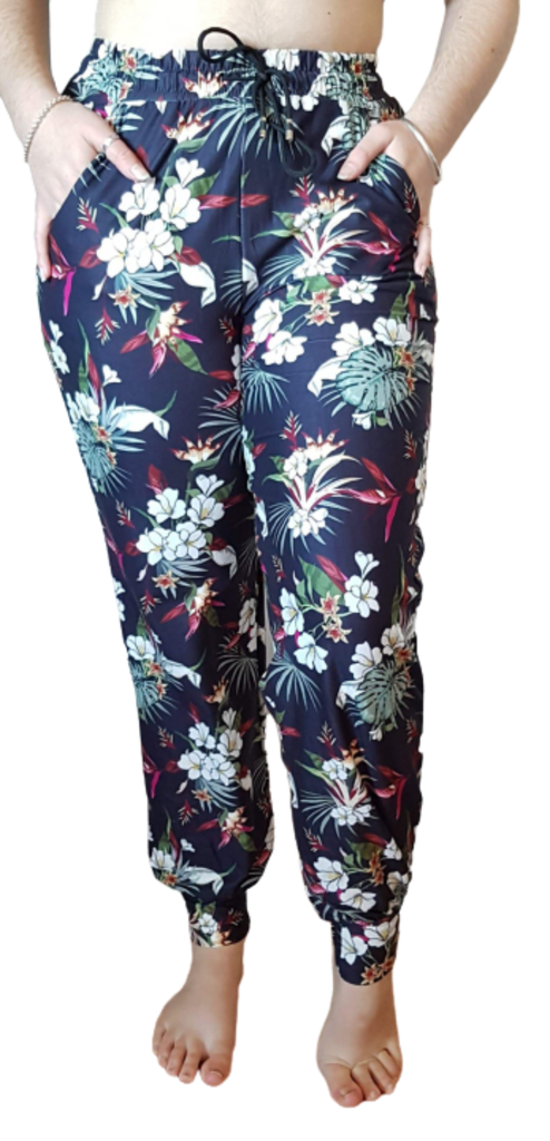 Love Nelli Buttery Soft Joggers With Pockets Floral Oriental Design