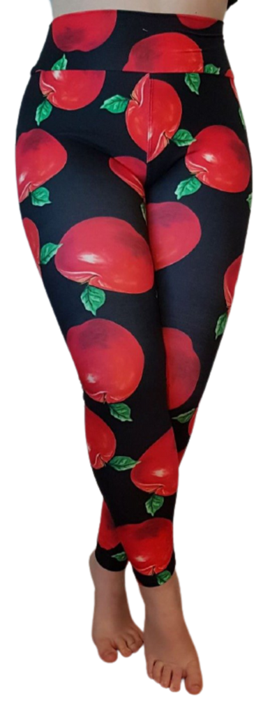 Love Nelli Buttery Soft Leggings With Red Apples