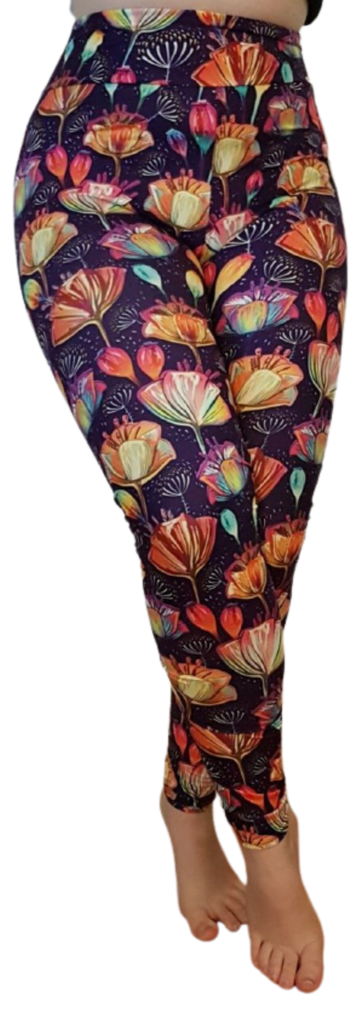 Love Nelli Buttery Soft Leggings With Rainbow Lotus Flower