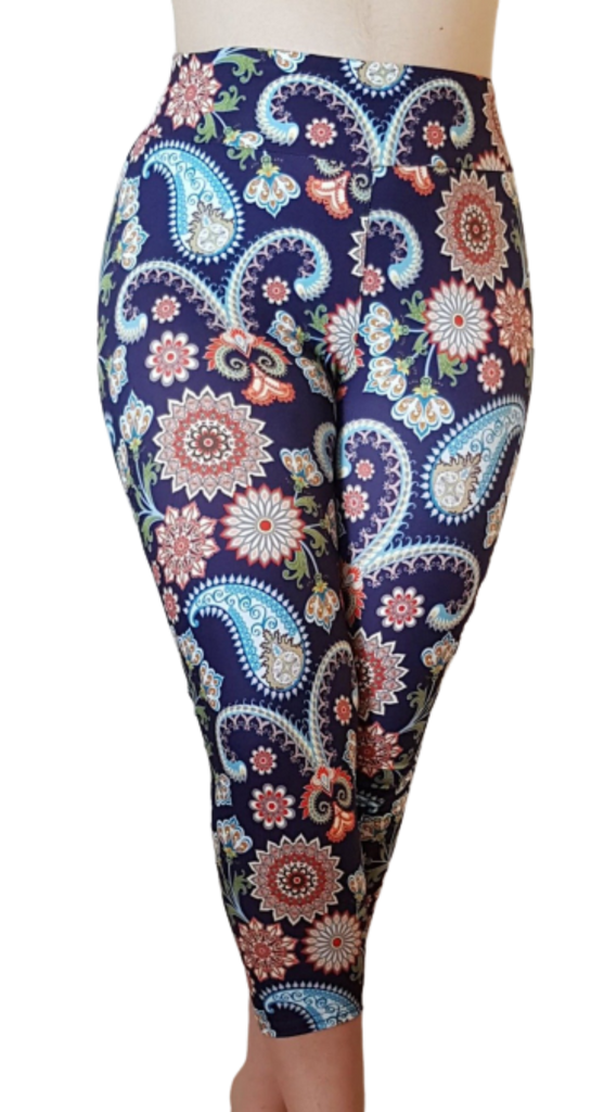 PAISLEY PASSION - HIGHER WAISTED PAISLEY PRINT LEGGINGS
