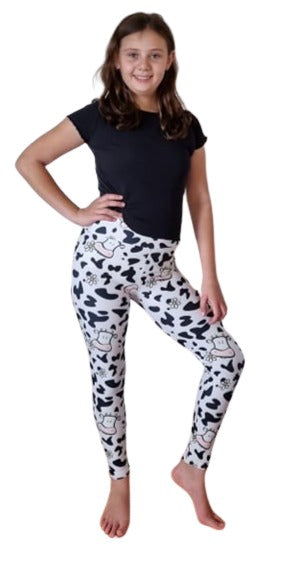 Love Nelli Kids Buttery Soft Leggings With Daisy & Cow 