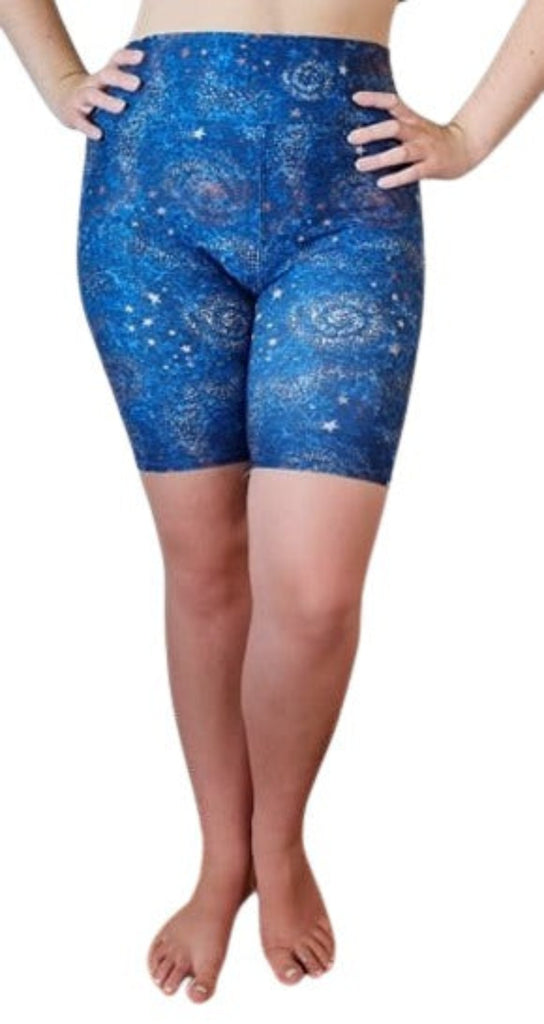 Love Nelli Buttery Soft Bike Shorts With Milky Way Galaxy