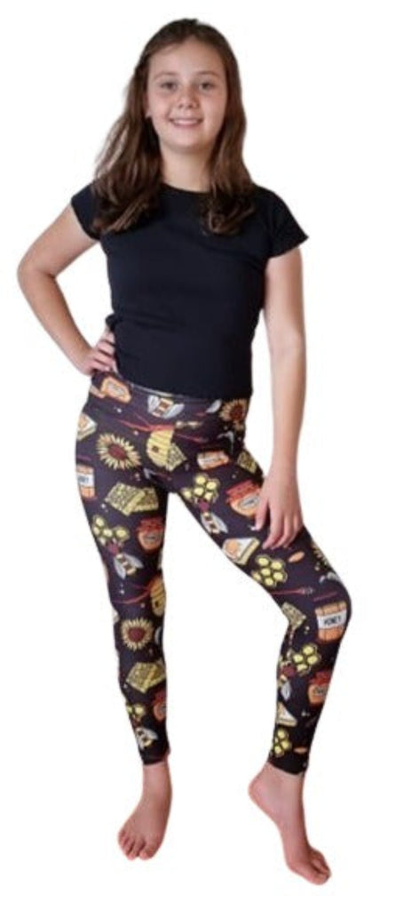 Love Nelli Kids Buttery Soft Leggings With Bees & Honey