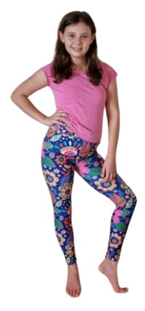 Love Nelli Kids Buttery Soft Leggings With Bright Flowers