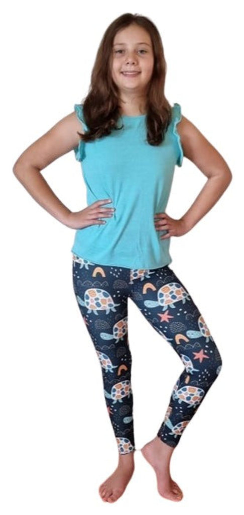 Love Nelli Kids Buttery Soft Leggings With Turtle