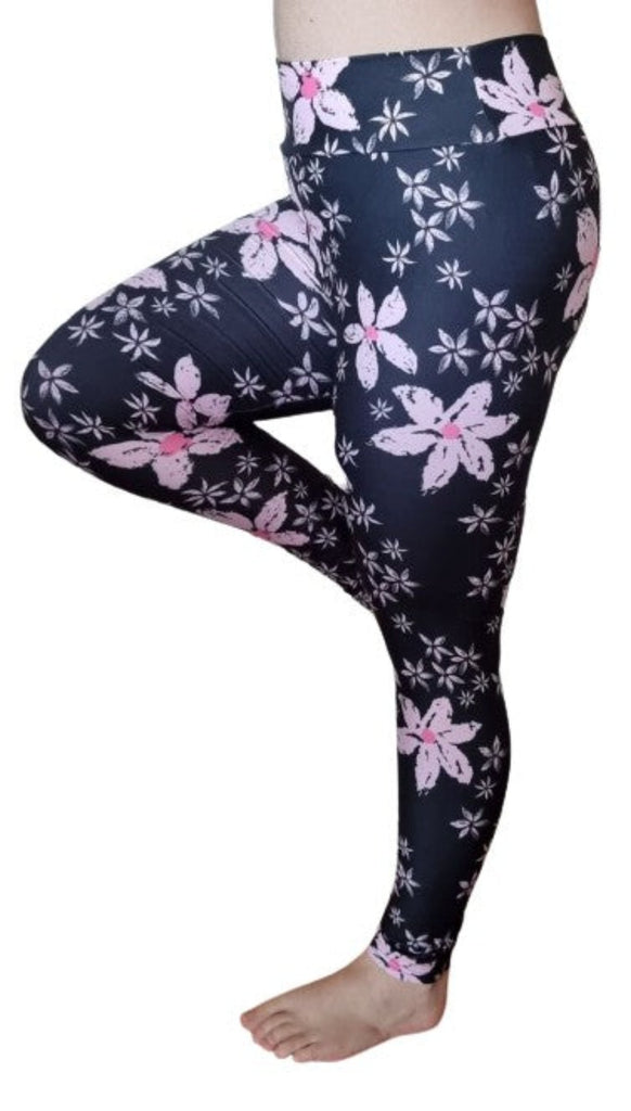 Love Nelli Buttery Soft Leggings With Pink Flowers