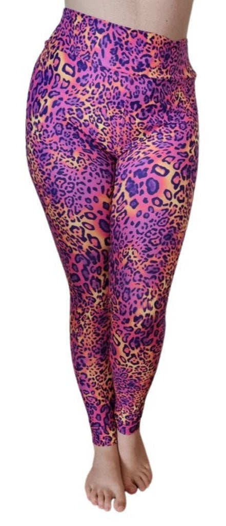 Love Nelli Buttery Soft Leggings With Purple Leopard Print