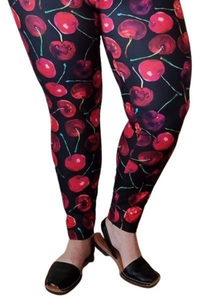 Love Nelli Buttery Soft Leggings With Cherries