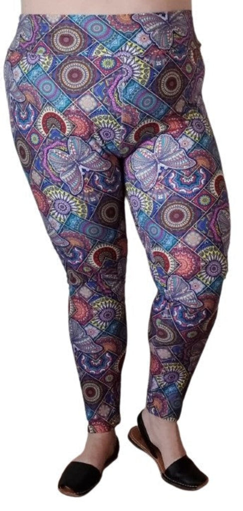 Love Nelli Buttery Soft Leggings With Quilted Look Mandala