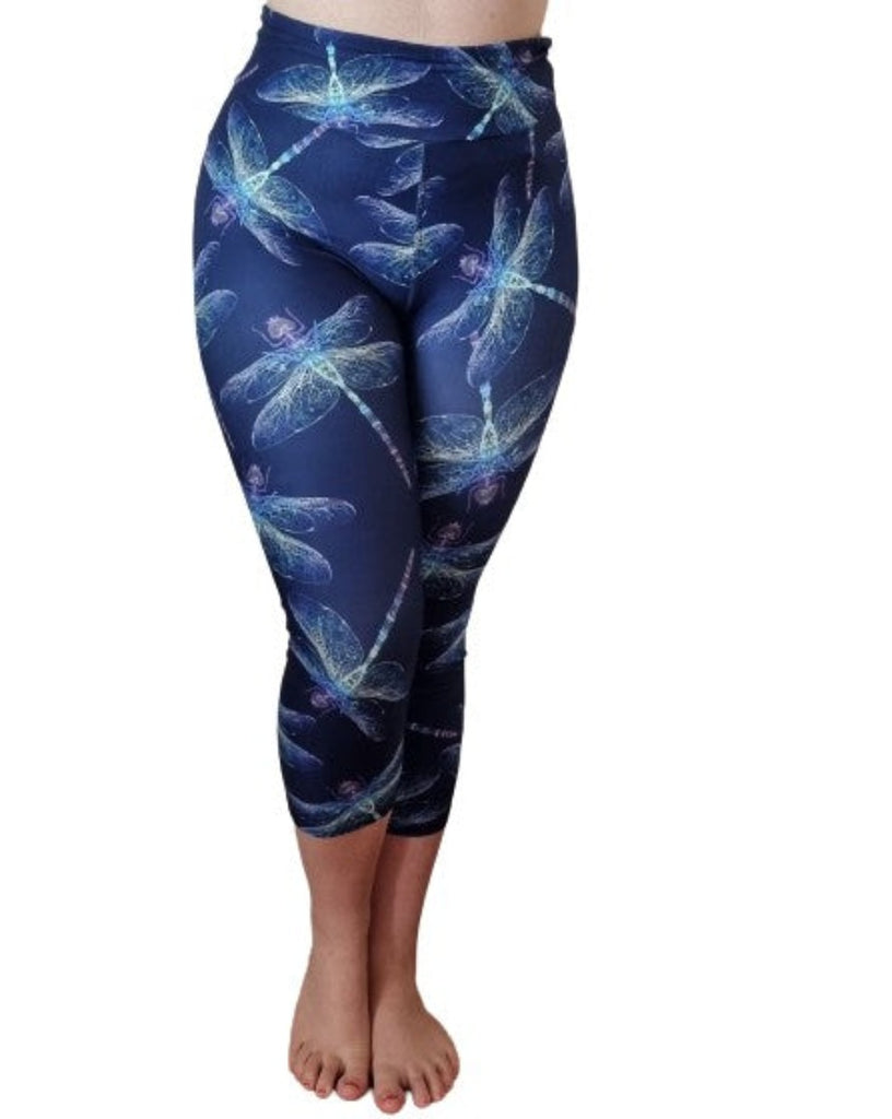 Love Nelli Buttery Soft Capri Leggings With Dragonflies
