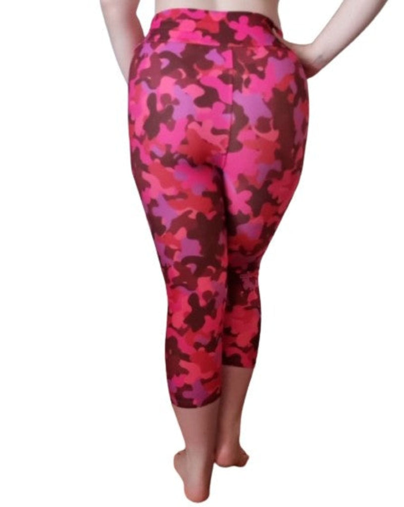 Love Nelli Buttery Soft Capri Leggings With  Pink Camoflage