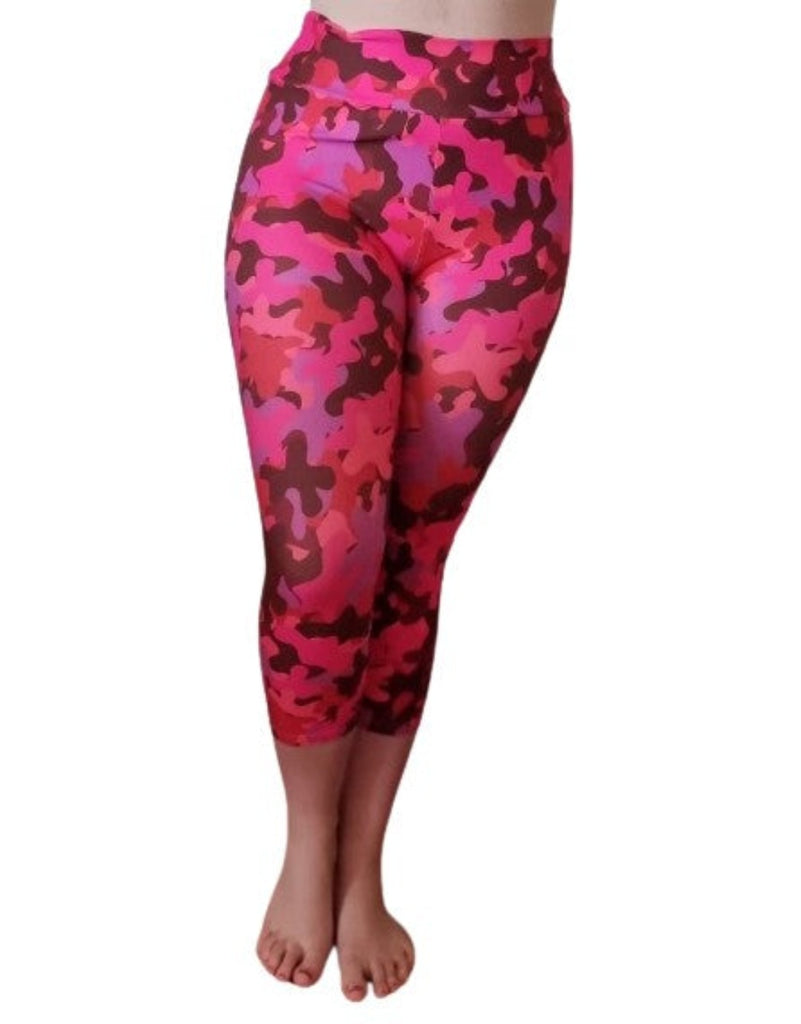 Love Nelli Buttery Soft Capri Leggings With  Pink Camoflage