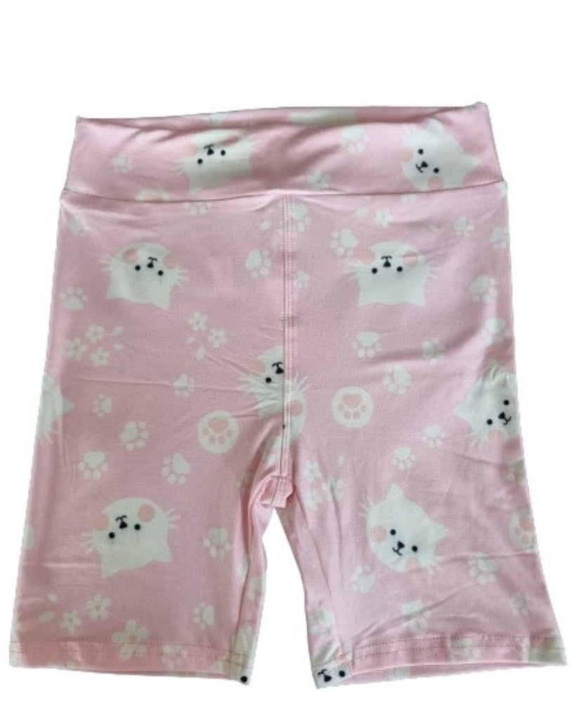 Love Nelli Buttery Soft Bike Shorts With Pink Cats