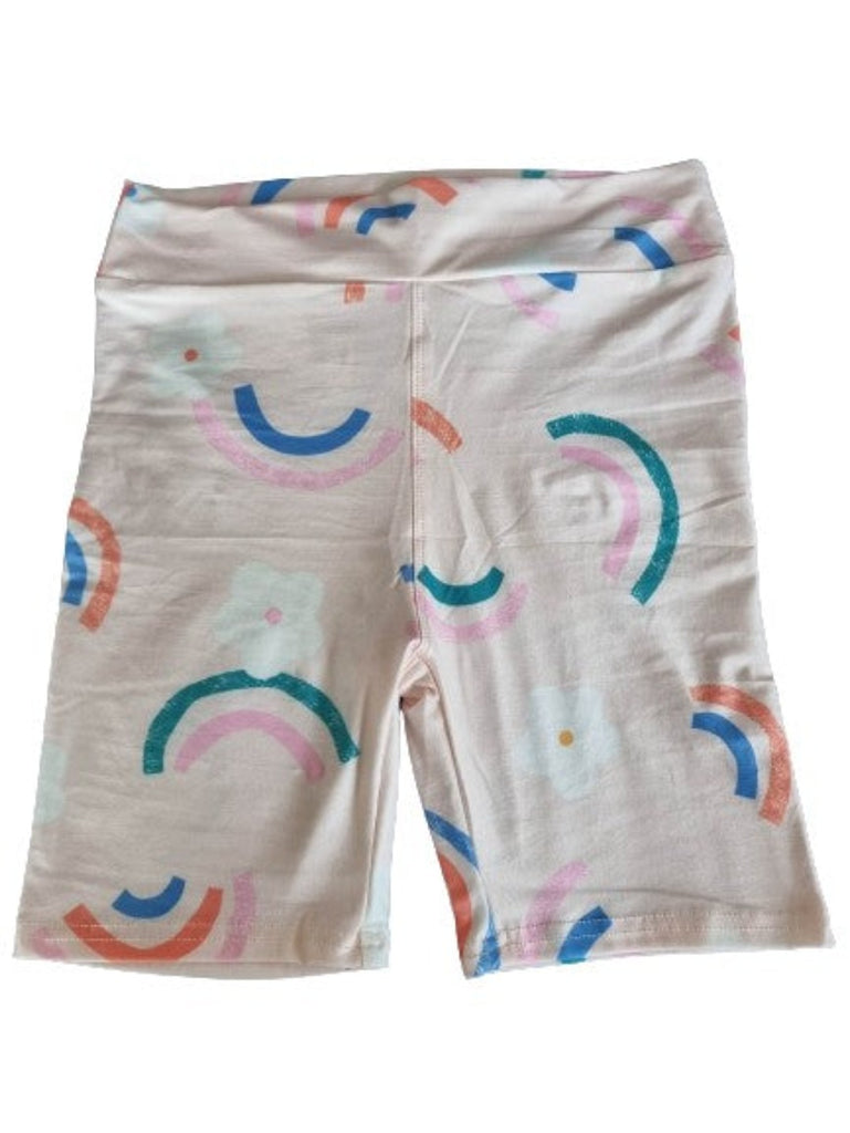 Love Nelli Buttery Soft Bike Shorts With Rainbows